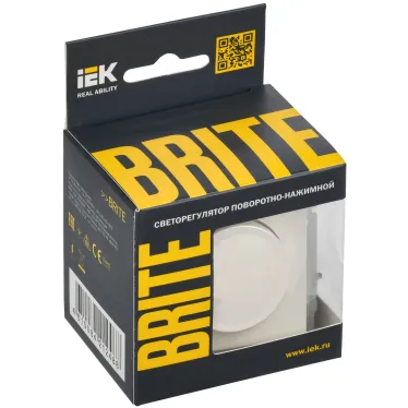 BRITE Светорегулятор поворотно-нажимной 600Вт СС10-1-0-БрЖ жемчуг