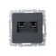 BRITE Розетка компьютерная двойная RJ45 кат.6 РК11-2-БрГ графит IEK