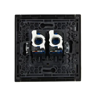FORTE@PIANO Розетка компьютерная двойная RJ45 кат.6 FP134 черный IEK