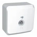 ЭТЮД Розетка телевизионная TV 0.7дБ наружная белая
