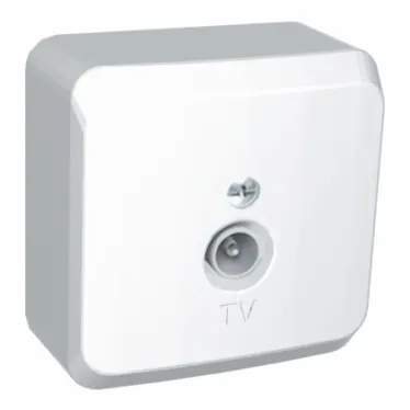 ЭТЮД Розетка телевизионная TV 0.7дБ наружная белая