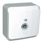 ЭТЮД Розетка телевизионная TV 0.7дБ наружная белая