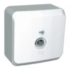 ЭТЮД Розетка телевизионная TV 0.7дБ наружная белая