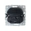 BRITE Розетка с заземлением с защитными шторками 16А с USB A+A 2,1А РЮш10-1-БрГ графит