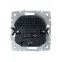 BRITE Розетка с заземлением с защитными шторками 16А с USB A+C 18Вт РЮш11-1-БрЧ черный