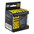 BRITE Розетка с заземлением с защитными шторками 16А с USB A+C 18Вт РЮш11-1-БрЧ черный
