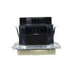 BRITE Розетка с заземлением с защитными шторками 16А с USB A+A 2,1А РЮш10-1-БрКр бежевый