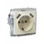 BRITE Розетка с заземлением с защитными шторками 16А с USB A+A 2,1А РЮш10-1-БрКр бежевый