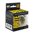 BRITE Розетка с заземлением с защитными шторками 16А с USB A+A 2,1А РЮш10-1-БрКр бежевый