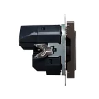 BRITE Розетка с заземлением с защитными шторками 16А с USB A+A 3,1А РЮш10-2-БрТБ бронза