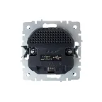 BRITE Розетка с заземлением с защитными шторками 16А с USB A+A 3,1А РЮш10-2-БрТБ бронза