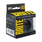 BRITE Розетка с заземлением с защитными шторками 16А с USB A+A 3,1А РЮш10-2-БрМ маренго
