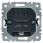 BRITE Розетка с заземлением с защитными шторками 16А с USB A+A 2,1А РЮш10-1-БрБ белый