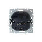 BRITE Розетка с заземлением с защитными шторками 16А с USB A+A 3,1А РЮш10-2-БрЖ жемчуг