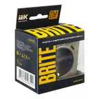 BRITE Розетка с заземлением с защитными шторками 16А с USB A+C 18Вт РЮш11-1-БрШ шампань