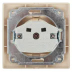 Розетка Intro Plano 1-203-03 с заземлением 2P+E Schuko с крышкой, 16А-250В, IP20, СУ, алюминий