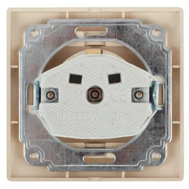 Розетка Intro Plano 1-203-03 с заземлением 2P+E Schuko с крышкой, 16А-250В, IP20, СУ, алюминий