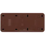 Розетка Intro Quadro 2-206-10 с заземлением трехместная 3х2P+E, 16А-250В, IP20, ОУ, венге