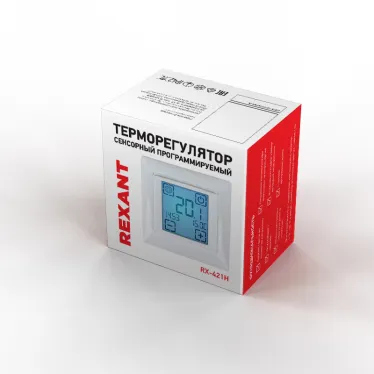 Терморегулятор сенсорный программируемый RX-421H, бежевый, совместим с Legrand серии Valena, REXANT