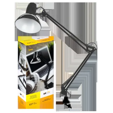 LIGHTING Светильник настольный 1014 пантограф на струбцине Е27 черный IEK