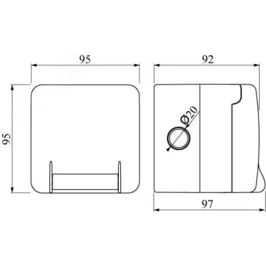 Розетка наружная с повышенной защитой IP66