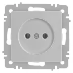 Розетка Intro Accent 6-201-03 2P, 16А-250В, IP20, СУ, алюминий