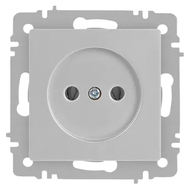 Розетка Intro Accent 6-201-03 2P, 16А-250В, IP20, СУ, алюминий
