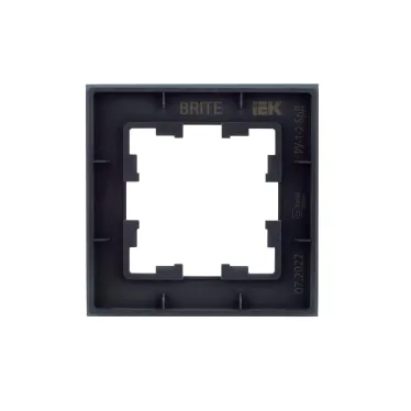 BRITE Рамка 1 пост РУ-1-2-БрД стекло дымчатый