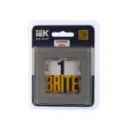 BRITE Рамка 1 пост РУ-1-2-БрД стекло дымчатый