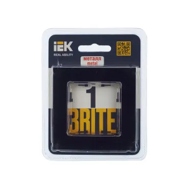 BRITE Рамка 1 пост РУ-1-1-БрЧ металл черный