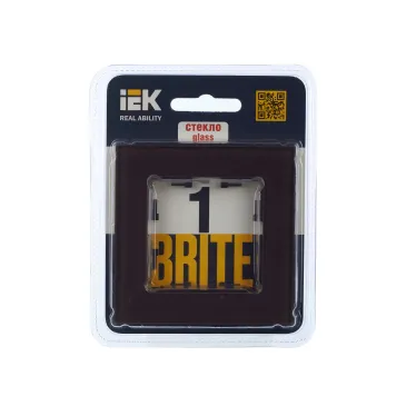 BRITE Рамка 1 пост РУ-1-2-БрТБ стекло бронза