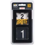 BRITE Рамка 2 поста РУ-2-2-БрЧ стекло черный