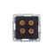 BRITE Аудиорозетка 4 поста РА10-БрЧ черный