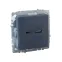BRITE Розетка USB A+C 18Вт РЮ11-1-БрМ маренго
