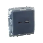 BRITE Розетка USB A+C 18Вт РЮ11-1-БрМ маренго