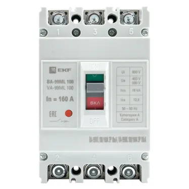 Автоматический выключатель ВА-99МL 100/160А 3P 18кА Basic