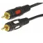 Шнур 2 RCA - 2 RCA, 3 м., черный GOLD