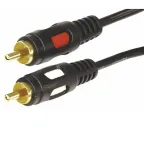 Шнур 2 RCA - 2 RCA, 3 м., черный GOLD