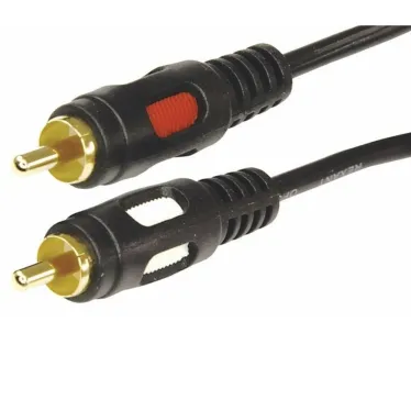 Шнур 2 RCA - 2 RCA, 3 м., черный GOLD
