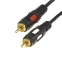 Шнур 2 RCA - 2 RCA, 5 м., черный GOLD