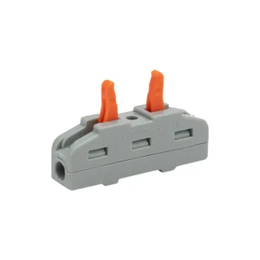 Клемма СМК 222-421 проходная 1 полюс (0,08-4 кв мм), серая (5 шт./уп.), REXANT