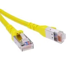 Патч-корд экранированный CAT6A SF/UTP 4х2 LSZH желтый 1.5м