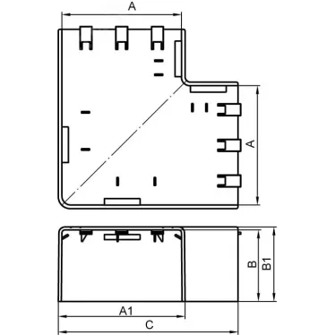 Угол плоский Г-образный 100x80 NPAN IN-Liner