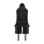 Вилка прямая влагозащищенная 2P+PE 230V, 16 А, IP44 каучук PROconnect