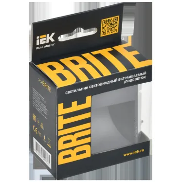 BRITE Подсветка LED встраиваемая ПЛ20-БрГ графит