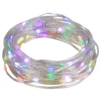 Умная гирлянда RGB, 10 м, ПДУ (управление цветом и режимами), таймер, USB, 100 LED, IP20 ERASG -01
