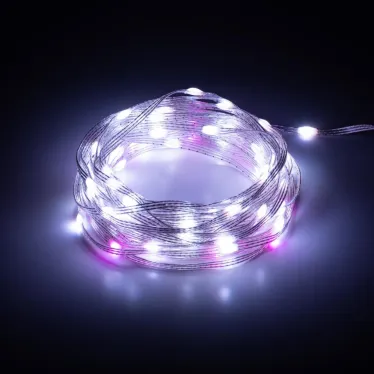 Умная гирлянда RGB, 10 м, ПДУ (управление цветом и режимами), таймер, USB, 100 LED, IP20 ERASG -01