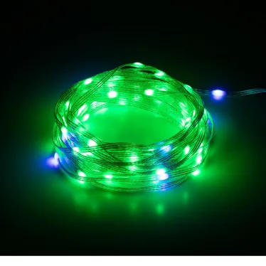 Умная гирлянда RGB, 10 м, ПДУ (управление цветом и режимами), таймер, USB, 100 LED, IP20 ERASG -01