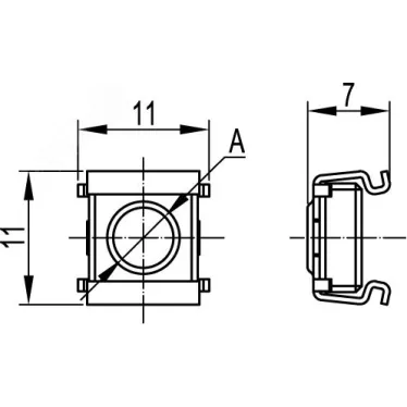 Гайка закладная М8
