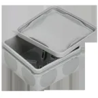 Коробка расп. КМ42435 о/п 80х80х40мм IP67 8 вв. серая